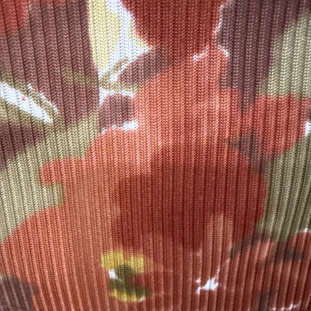 ALIA Floral Ribbed Knit Top - Picture 4 of 5